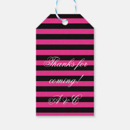 Shock rosa & Black Rand Gift-Märkre Presentetikett