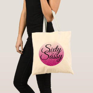 Shock rosa blänker Ombre 60 och Sassy 60th Tygkasse