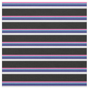 Shock rosa, blått, Midnight Blue, Lavender & Black Tyg