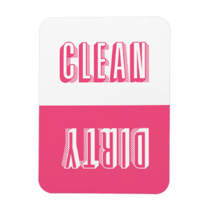 Shock rosa Block Modern Typography Dishwasher Magnet