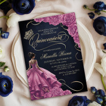 Shock rosa Blommigt Dress Quinceañera