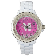 Shock rosa Bokeh Monogram