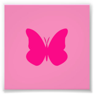 shock rosa butterfly fototryck