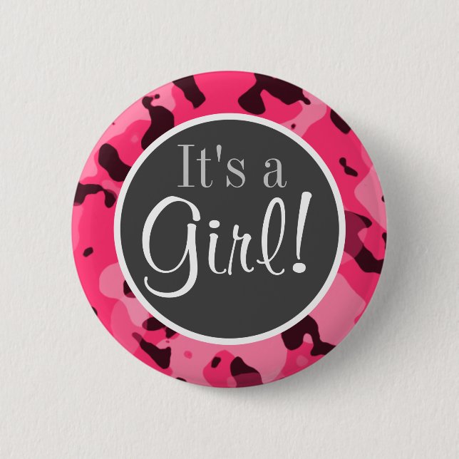 Shock rosa Camo; Camouflage Knapp (Framsida)