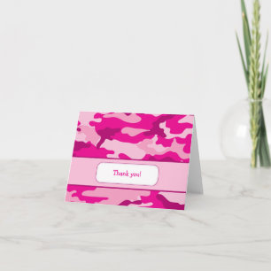 Shock rosa Camouflage Tackkort-kort Tack Kort
