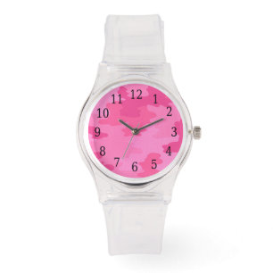 Shock rosa Camouflage Watch Armbandsur