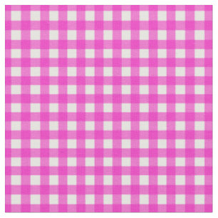 Shock rosa Checkade Gingham för Home Canning Lids Tyg