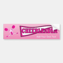 Shock rosa CheerLeader Girl Silhouette Bildekal