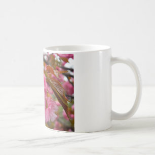 Shock rosa Cherry Blommar Flowers Kaffemugg