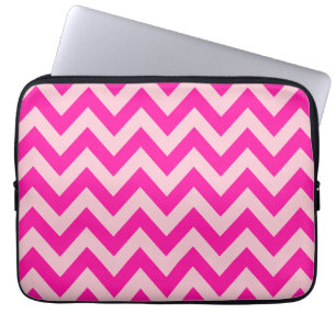 Shock rosa Chevron Zigzag Mönster Laptop Fodral
