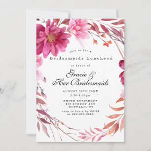 Shock rosa Chrysanthemum Bridesmaids Luncheon Inbj