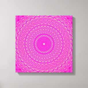 Shock rosa circles mönster canvastryck