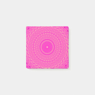Shock rosa circles mönster post-it block