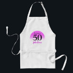 Shock rosa Confetti Dots 50 och Fabulous Birthday Förkläde<br><div class="desc">"50 och fantastisk." Var stolt, gladd och vaktmästare i 50 med stil! Den här chicen, lekfull, personlig, rosa konetti apron kommer att göra hennes födelsedag speciell. Det finns också möjlighet att matcha pappert tallrikar och servetter. En underbar gåva till en bra vän! Skriv bara in namn (och ålder om du...</div>