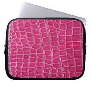 Shock rosa Croc Faux Laptop sleeve Protective Fodr