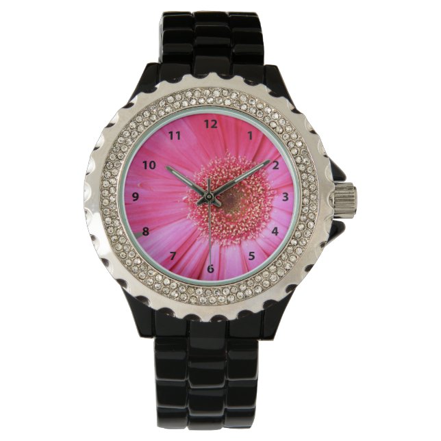 Shock rosa Daisy Armbandsur (Framsida)