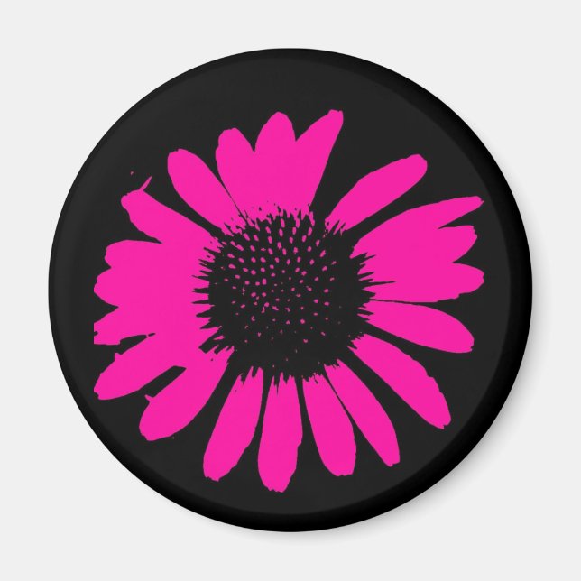Shock rosa Daisy Magnet (Framsidan)