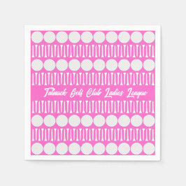 Shock rosa Dam Golf League Party Napkins Pappersservett