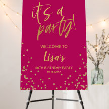 Shock rosa Det är ett välkomsttecken för Party-föd