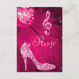 Shock rosa Disco Boll Gnistra Heels OSA Kort