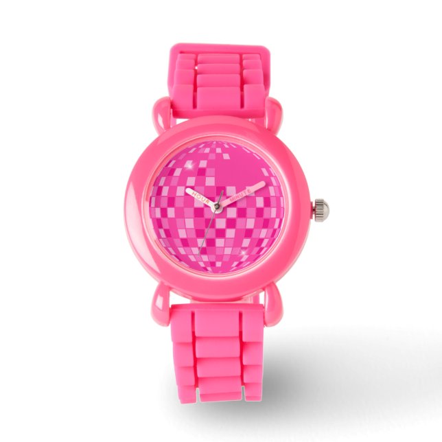Shock rosa Disco Boogie Armbandsur (Framsida)