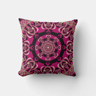 Shock rosa Diva Geometric Mönster Cushion Pillow Kudde