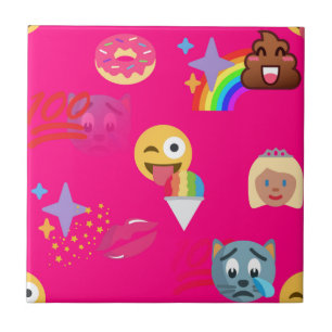 shock rosa emoji kakelplatta