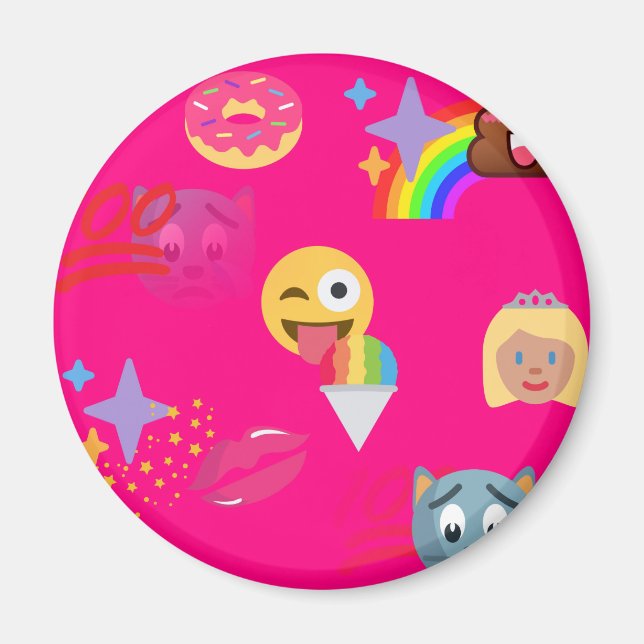 shock rosa emoji magnet (Framsidan)