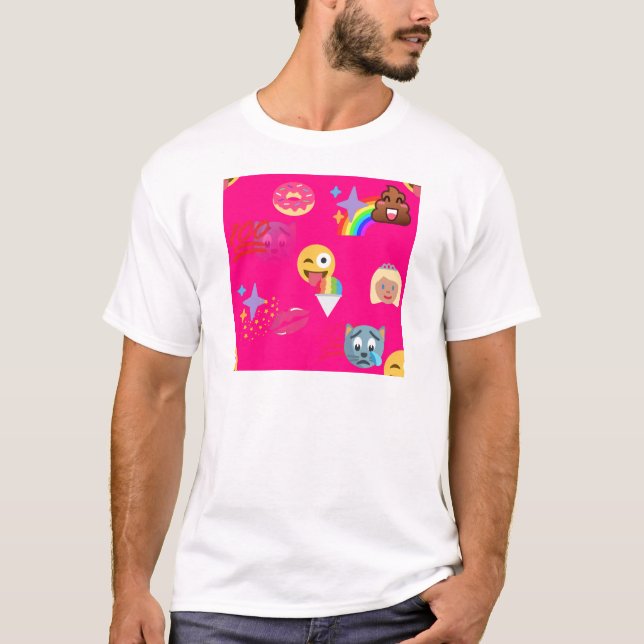 shock rosa emoji t-shirt (Framsida)