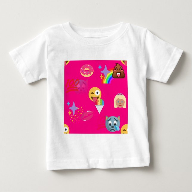 shock rosa emoji t shirt (Framsida)