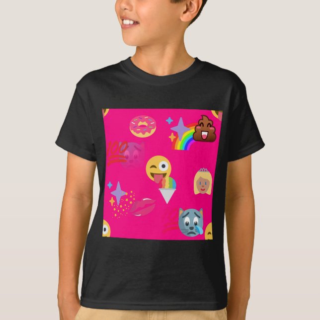shock rosa emoji t shirt (Framsida)