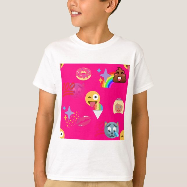 shock rosa emoji tee (Framsida)