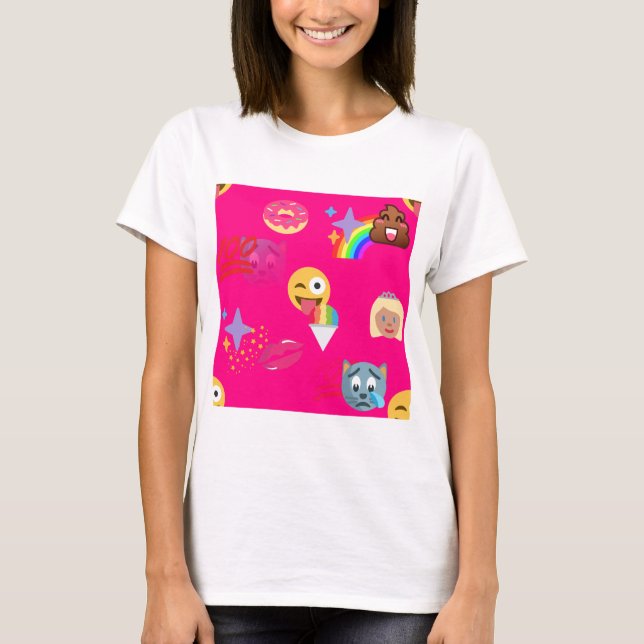 shock rosa emoji tee (Framsida)