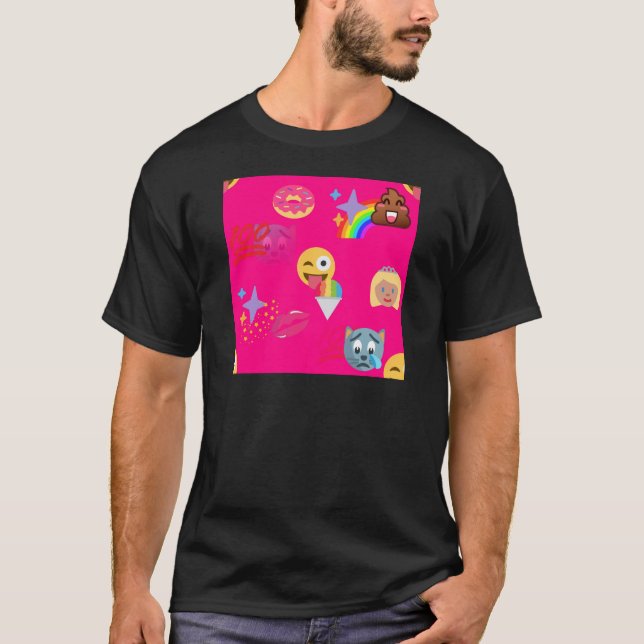 shock rosa emoji tee shirt (Framsida)