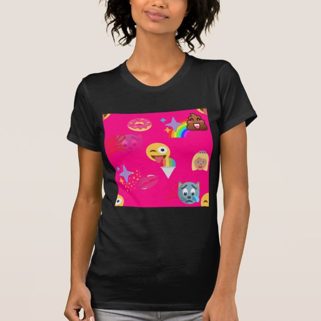 shock rosa emoji tröja (Framsida)