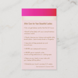 Shock rosa Eyelash Extensions Eftervård - remiss