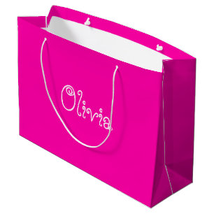 shock rosa Färg Baby Shower Gift Bag