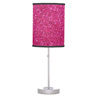 Shock rosa Faux Glitter Bord Lamp