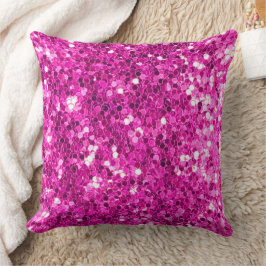 Shock rosa Faux Sequin Glitter Dekorativ kudde