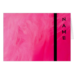 Shock rosa Feather Boa Note Catods OBS Kort