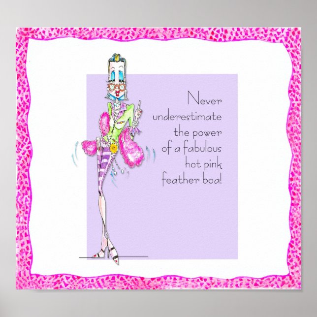 Shock rosa Feather Boa poster (Framsidan)