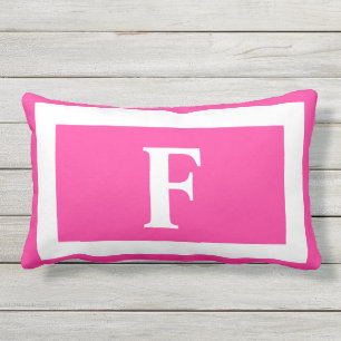 shock rosa fet monogram första utomhus lumbarkudde