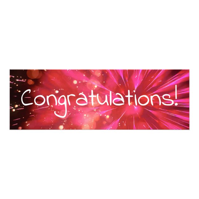 shock rosa Fireworks-grattisar Fototryck (Framsidan)