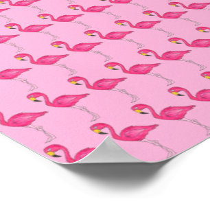 Shock rosa Flamingo Flamingos Tropical Bird Poster