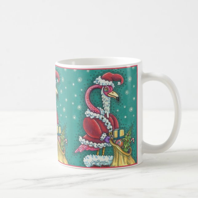 SHOCK ROSA FLAMINGO I FUNNY JULTOMTEN KOSTYM MUGG (Höger)