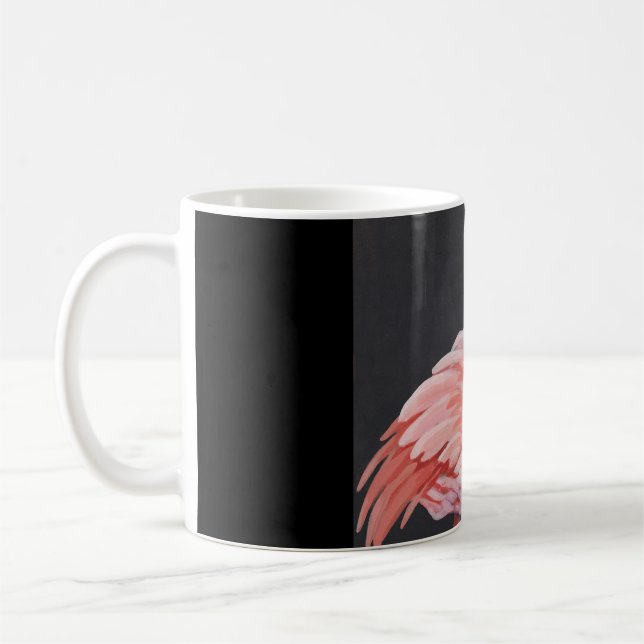Shock rosa Flamingo Kaffemugg (Vänster)