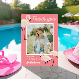 Shock rosa Flamingo Möhippa Tack för ditt kort