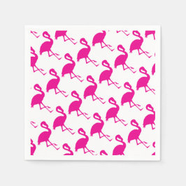 Shock rosa Flamingo Pappersservett