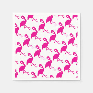 Shock rosa Flamingo Pappersservett