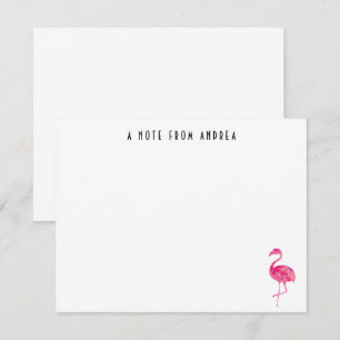 Shock rosa Flamingo Personlig Note-kort Inbjudningar